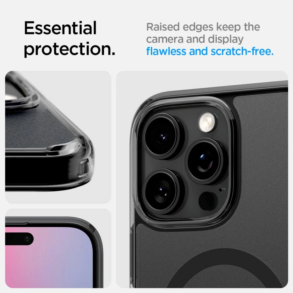 Mbështjellës Spigen Ultra Hybrid për iPhone 16 Pro, Zi