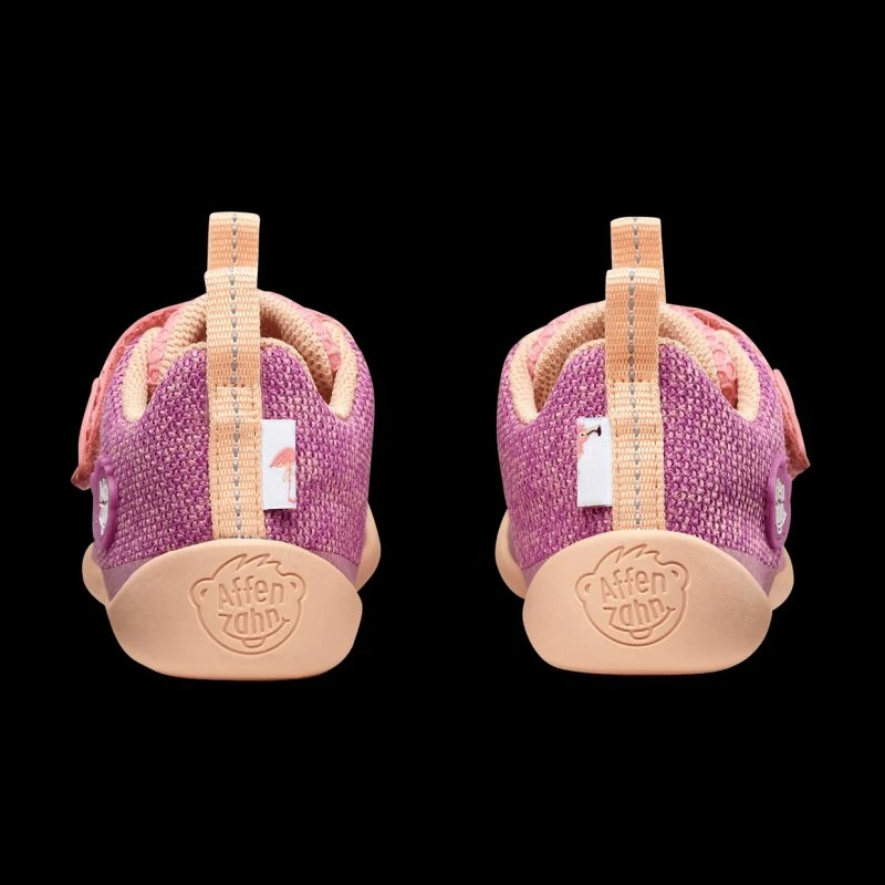 Këpucë për fëmijë Affenzahn Barefoot Shoe Knit Happy Flamingo