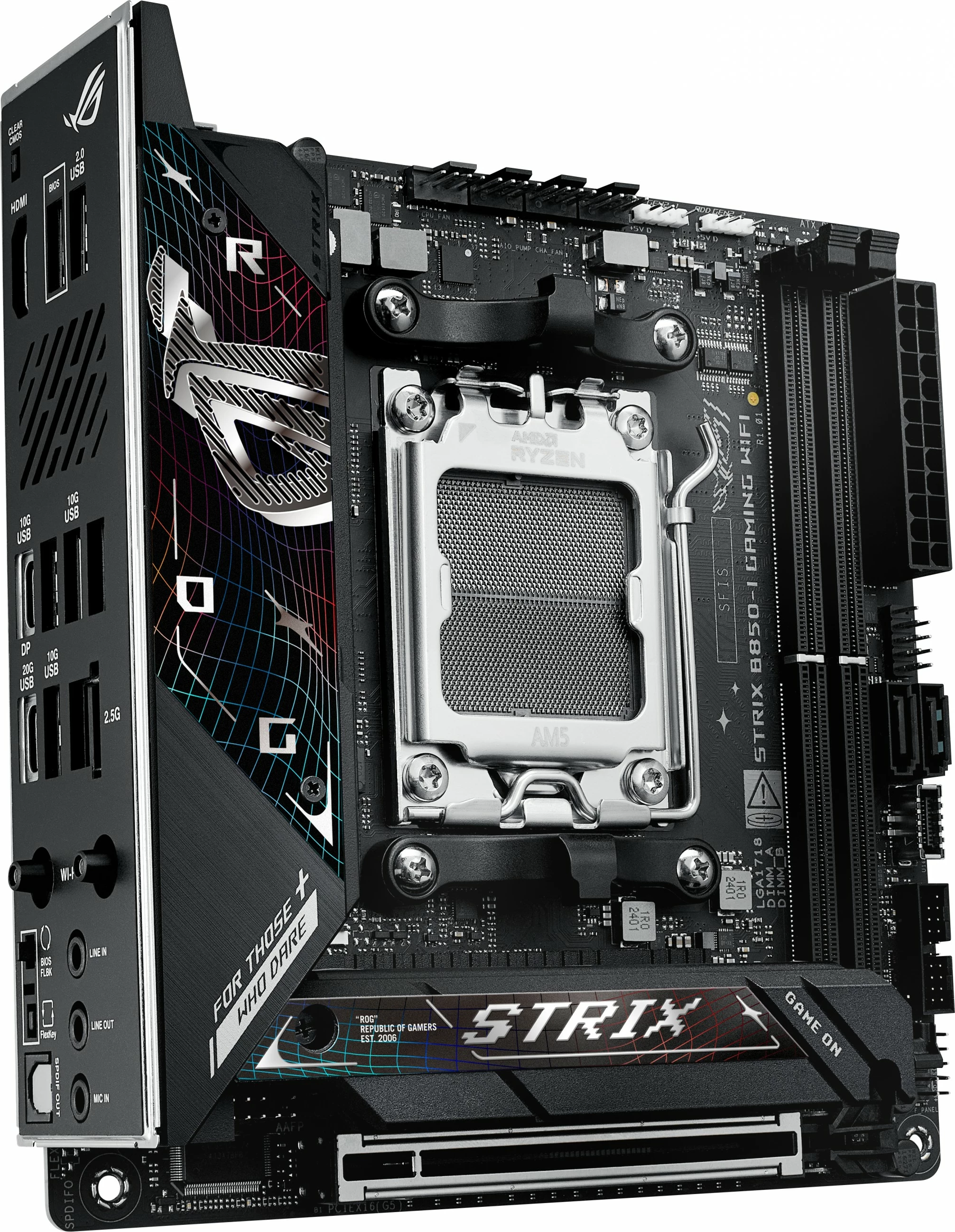 Pllakë amë ASUS ROG STRIX B850-I GAMING WIFI, Socket AM5, DDR5, WiFi 7, mini-ITX, e zezë
