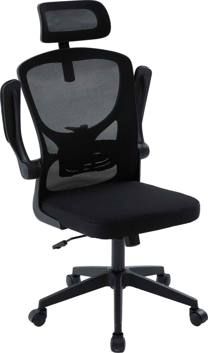 Karrige zyre ergonomike FLOATER, material rrjetë e zezë, FH1230.01, 62x62x106-116cm