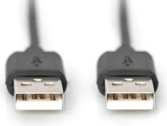 Kabllo USB 2.0 Digitus AK-300100-010-S, USB A në USB A, 1m, e zezë