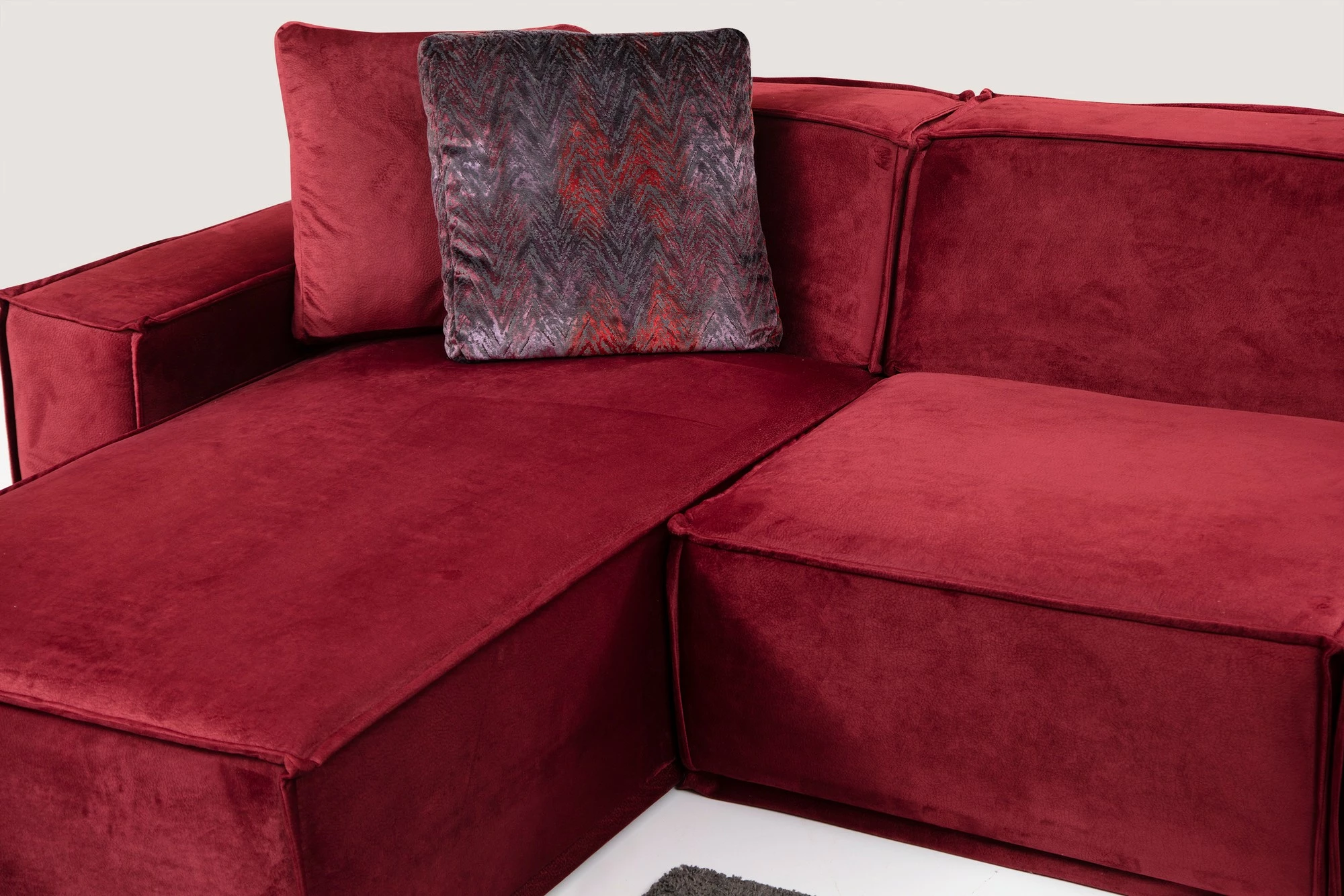 Këndare Atelier del Sofa, Lego Corner 8, ngjyrë burgundy (Chl-O1-1R)