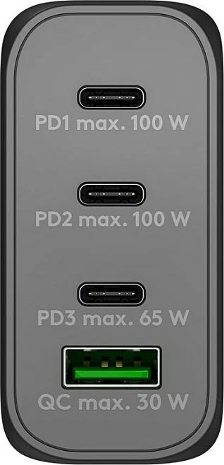 Karikues muri Goobay USB-C PD Multiport 100W, 3x USB-C, 1x USB-A QC, GaN, i zi