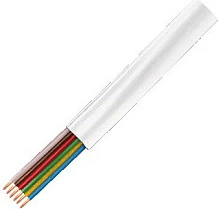 Kabllo telefoni LogiLink, flat, 6x0.12 mm CCA, 100 m, e bardhë
