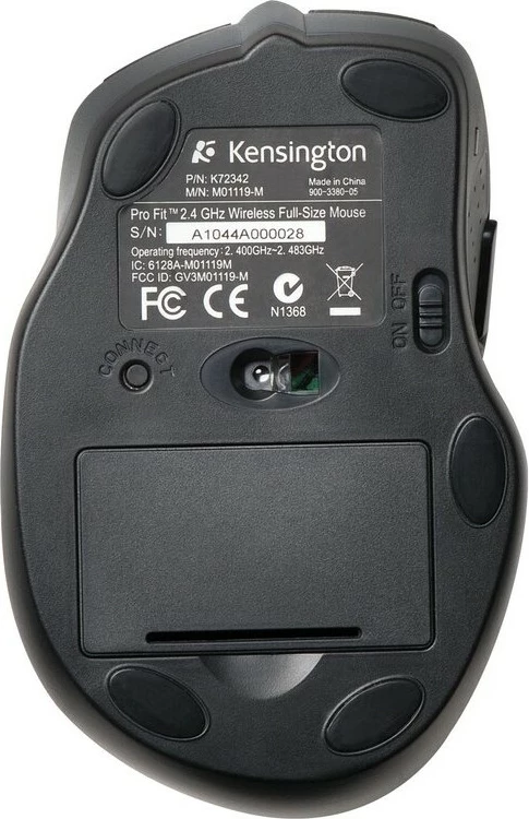 Maus Kensington Pro Fit Wireless, Full Size, 1600 DPI, i zi