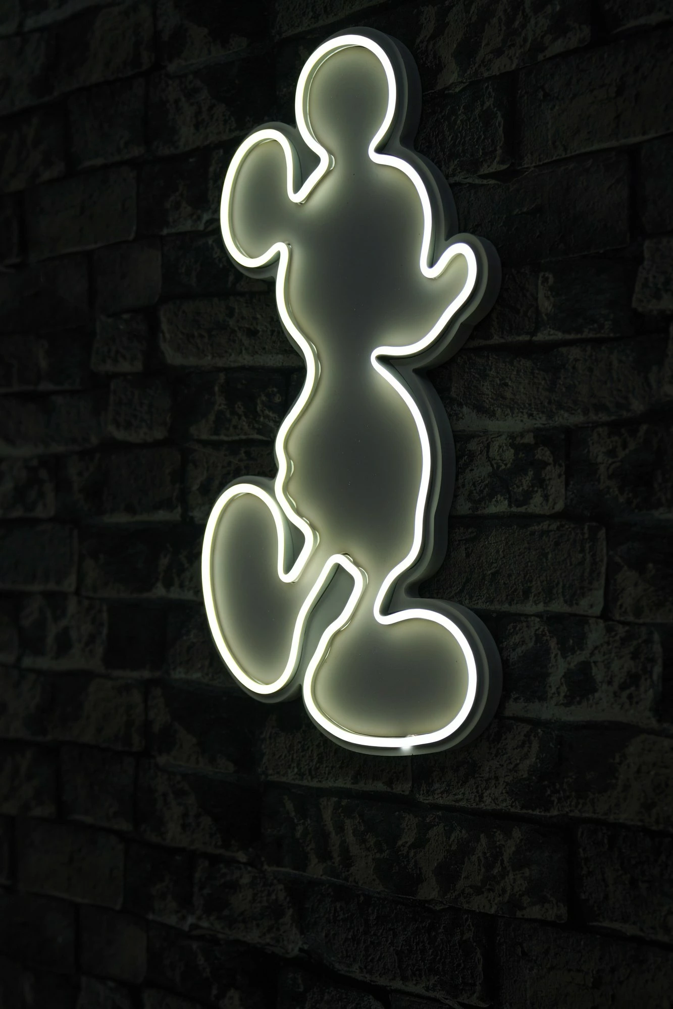 Dritë dekorative LED në formë Mickey Mouse, plastike, e bardhë