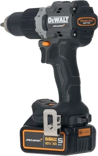 Makine shpuese/vidëzuese DeWalt MCLAREN DCD85MP2T, 18V, 5Ah, me 2 bateri, e verdhë/zezë, me valixhe