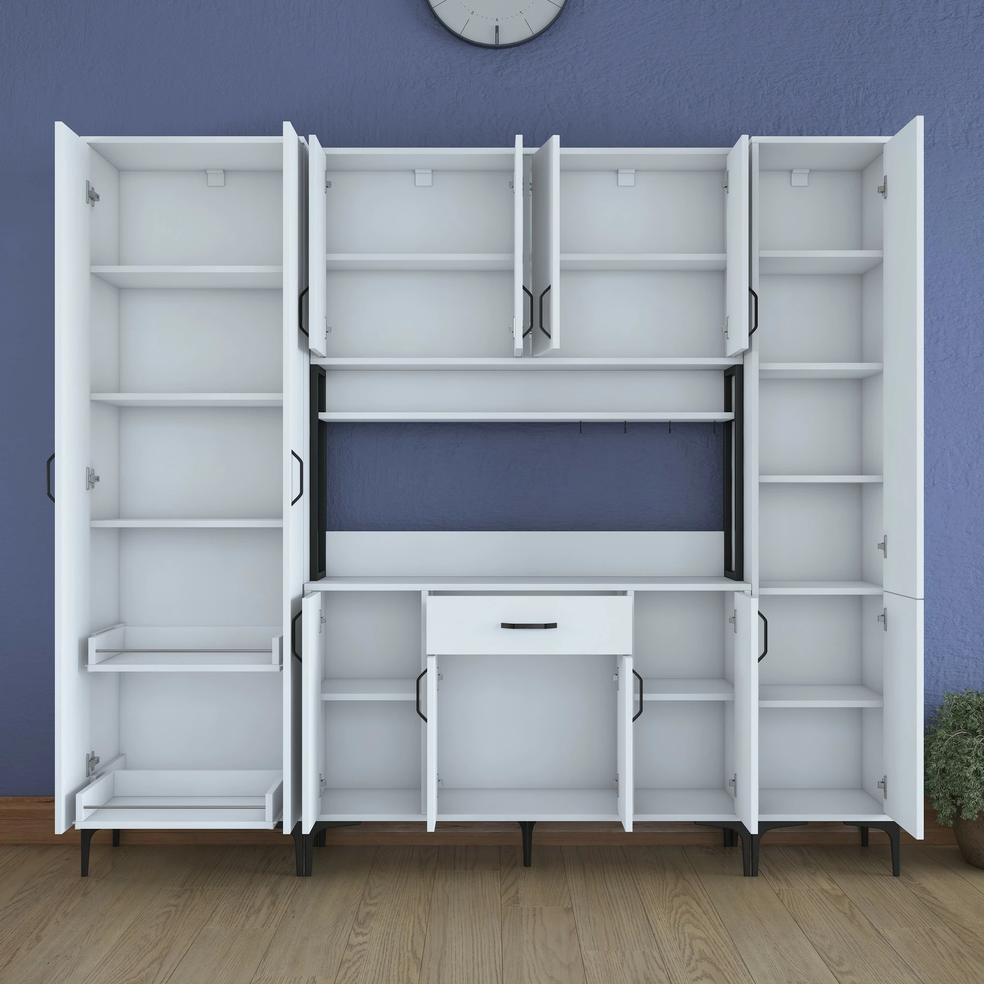 Dollap multifunksional Hanah Home, JE132 - 3053, ngjyrë e bardhë