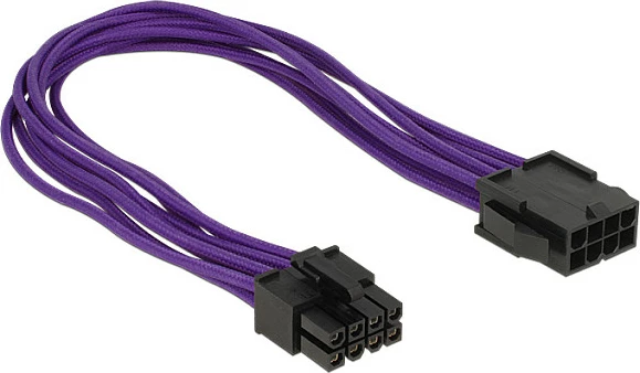 Kabllo zgjatëse DeLOCK EPS12V 8-pin M/F, 0.3m, AWG18, vjollcë