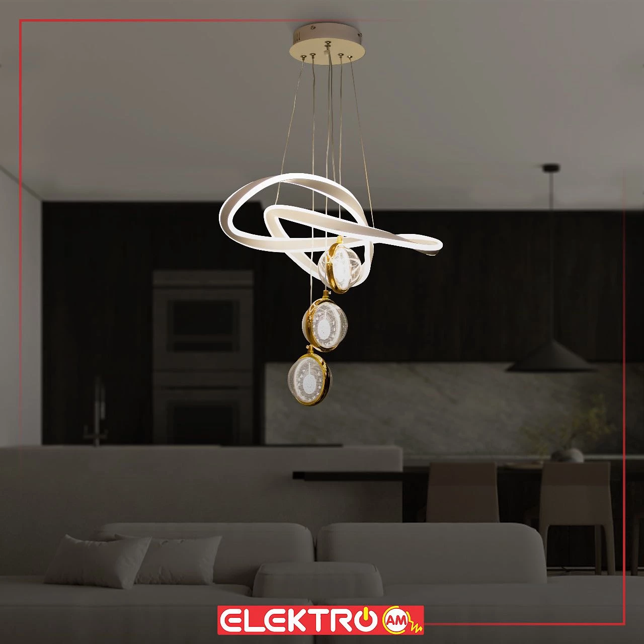 Abazhurë LED i varur 8965-4