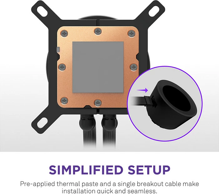 Ftohës lëngshëm AIO NZXT Kraken Plus V2 240 Display RL-KN240-B2, 240mm, i zi