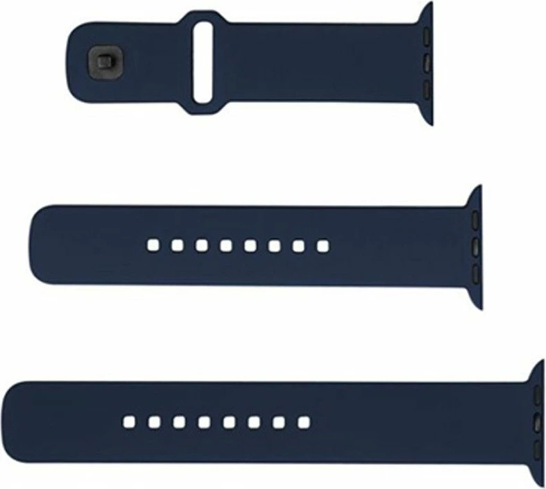 Rrip silikoni Fixed Sporty FIXSST2-436-BL për Apple Watch 38/40/41 mm, 160-225 mm, set 3 copë, kaltër