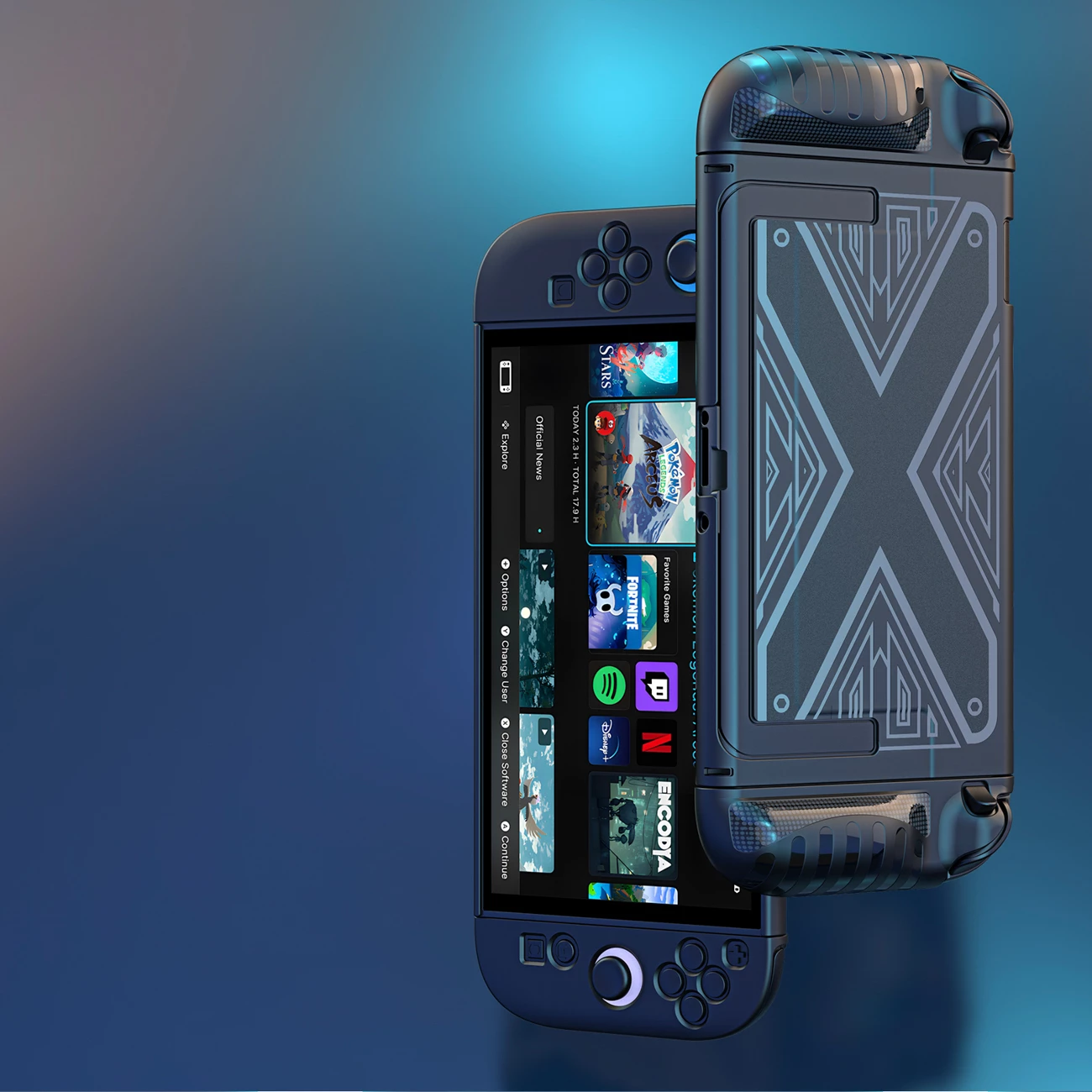 Mbështjellës Dux Ducis për Nintendo Switch 2, i zi