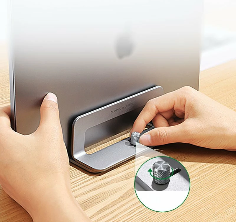 Mbajtëse vertikale për laptop Ugreen LP258, aliazh zinku, e argjendtë