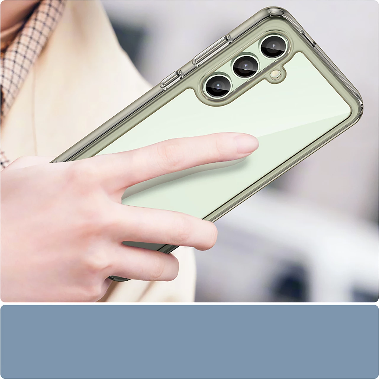 Mbështjellës Hurtel Outer Space Case për Samsung Galaxy S24 FE, Transparent/Black