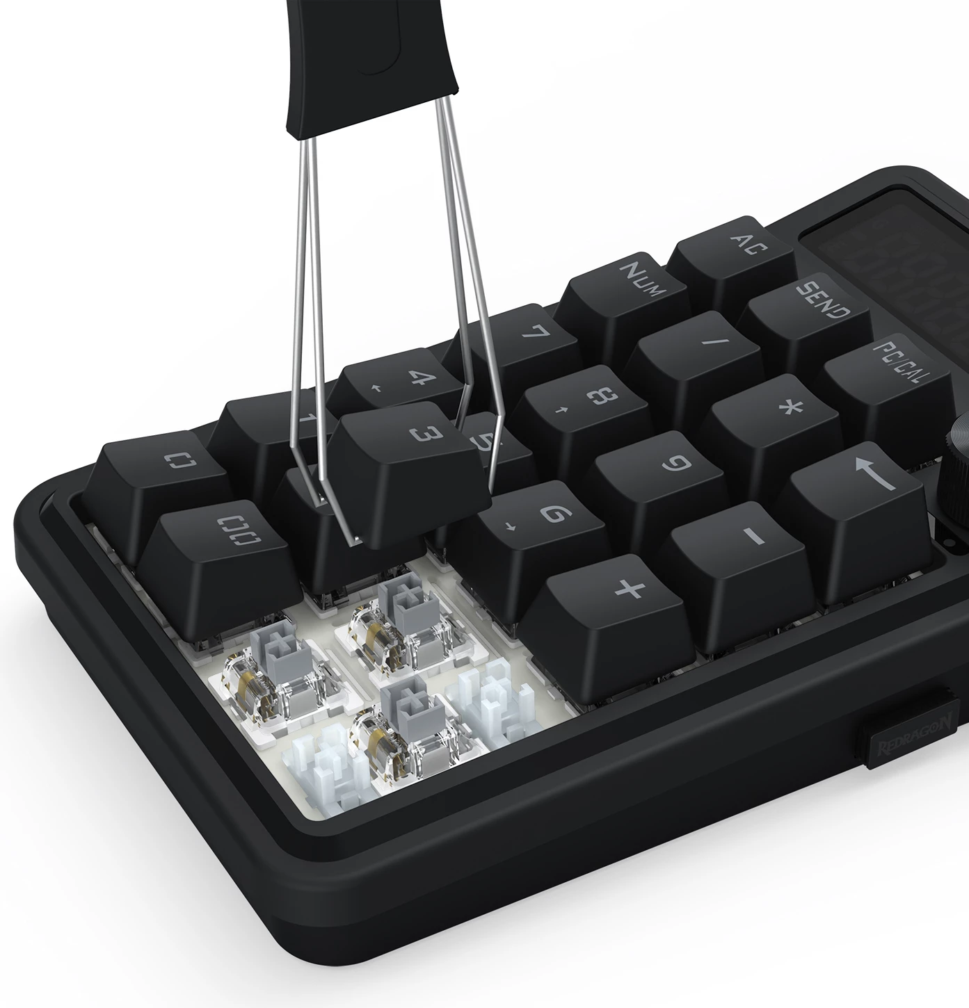 Tastierë numerike mekanike Redragon Cove K733, 22 tasta, USB-C/2.4G/Bluetooth, RGB, e zezë