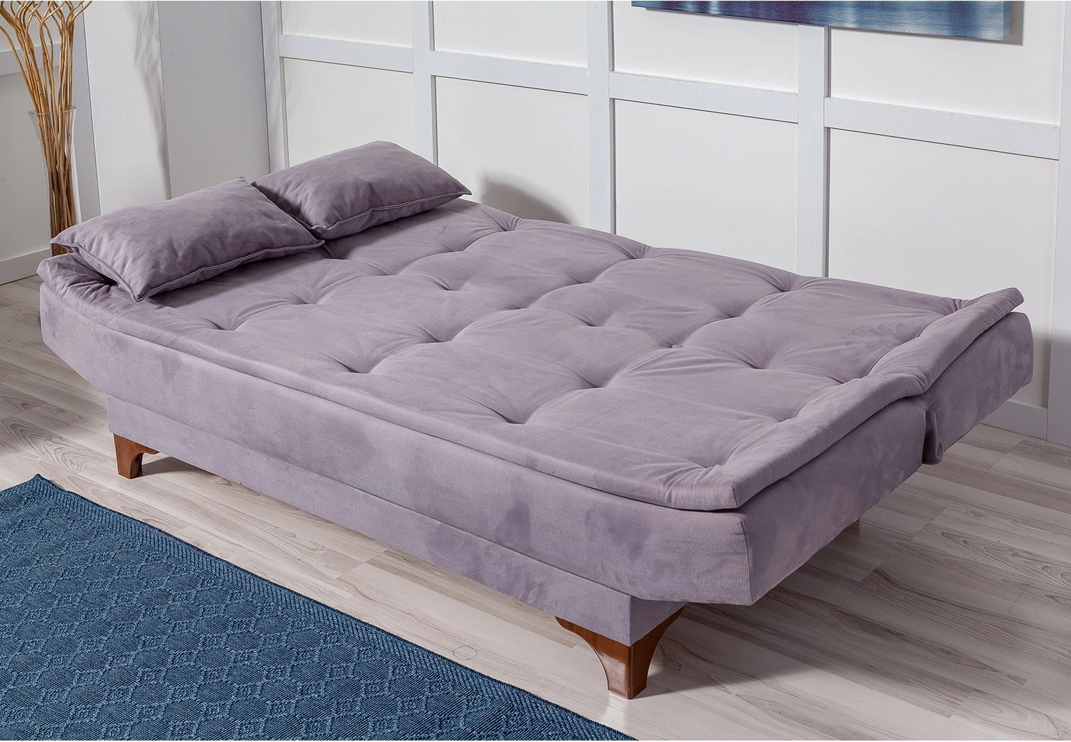 Krevati divan 3-vendësh, Atelier del Sofa, Kelebek, ngjyrë gri