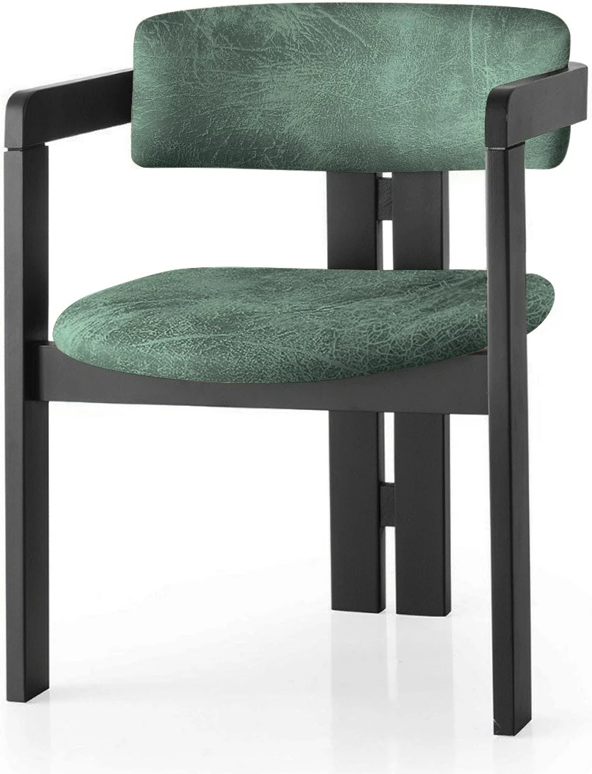 Karrige Hanah Home, CO - 023, kornizë druri, e zezë dhe e gjelbër