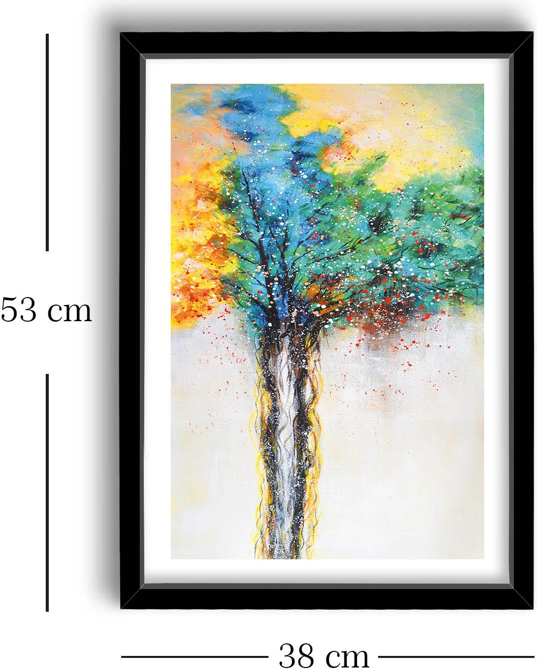 Pikturë dekorative me kornizë MDF, shumëngjyrëshe, 38x53cm, 3853NISCT-010