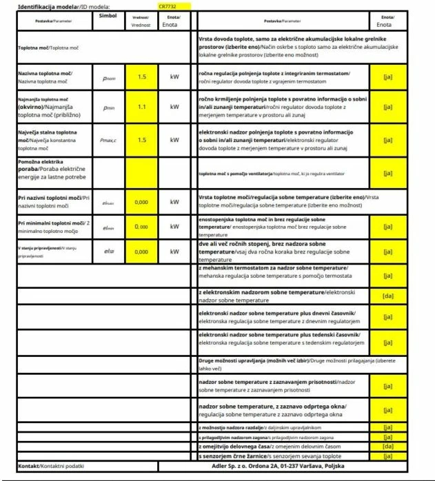 Ngrohës keramik CAMRY CR 7732 1500W me ekran LED, termostat 15-35°C, timer 1-7h, i bardhë