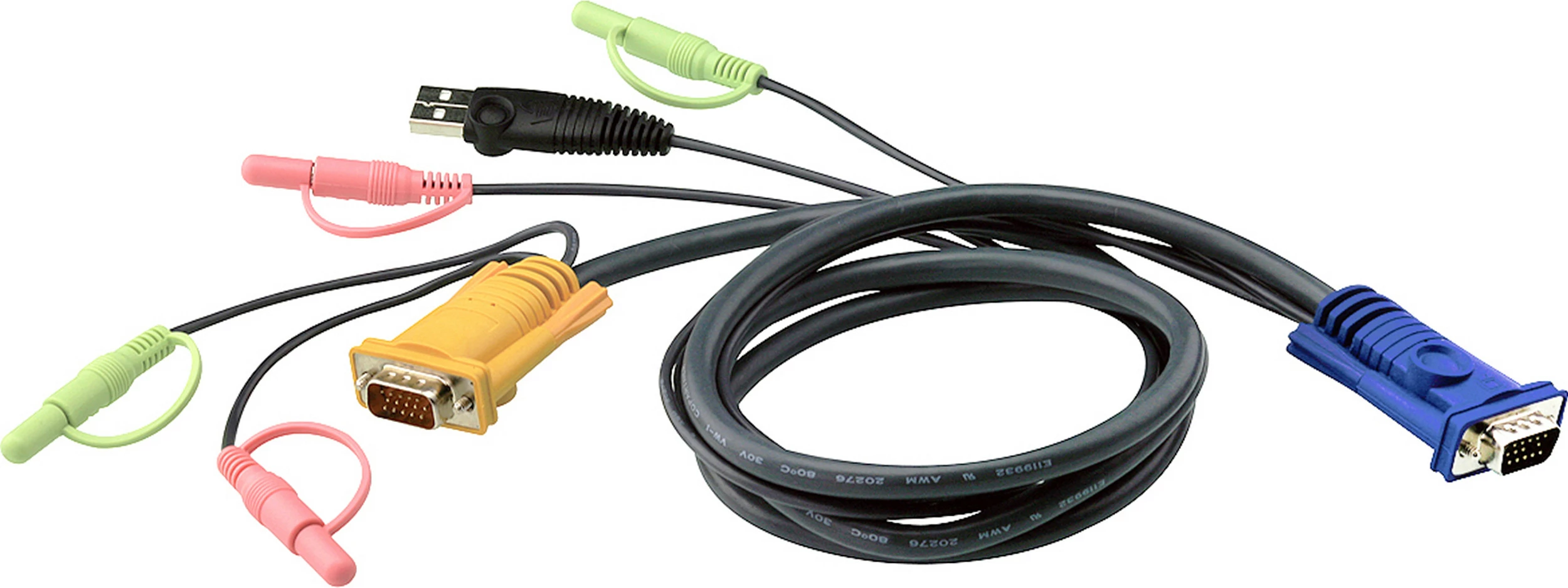 Kabl KVM ATEN 2L-5305U, VGA + USB + Audio, 5m, i zi