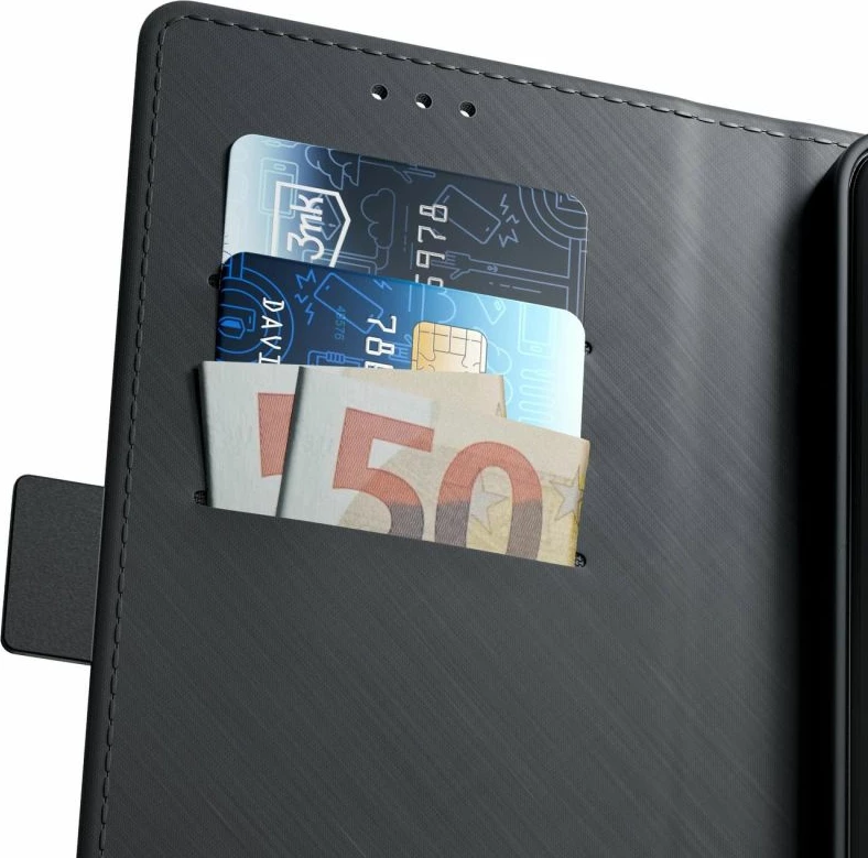 Wallet case 3mk Protection për Xiaomi Redmi 15 4G/15 5G, e zezë