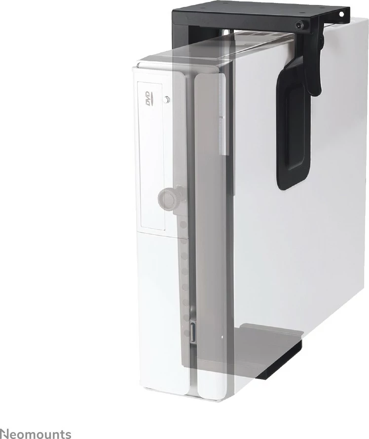 Mbajtës për kasë Neomounts CPU-D075BLACK, desk-mounted, çelik, 10 kg, i zi