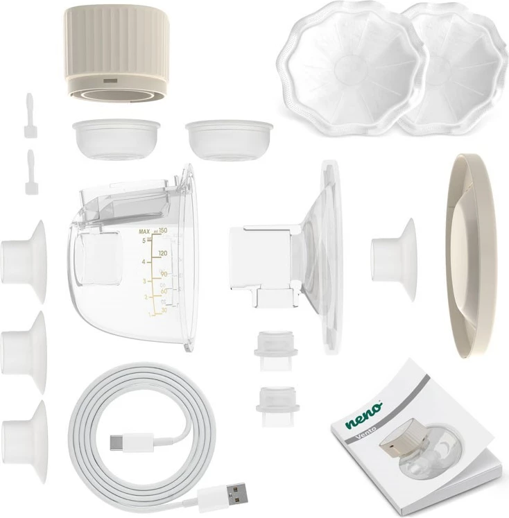 Pompë gjidhënie elektronike neno VENTO, 150 ml, LCD, pa kabllo, bezhë