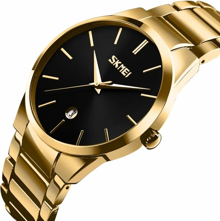 Orë dore për meshkuj Skmei, ari e zezë