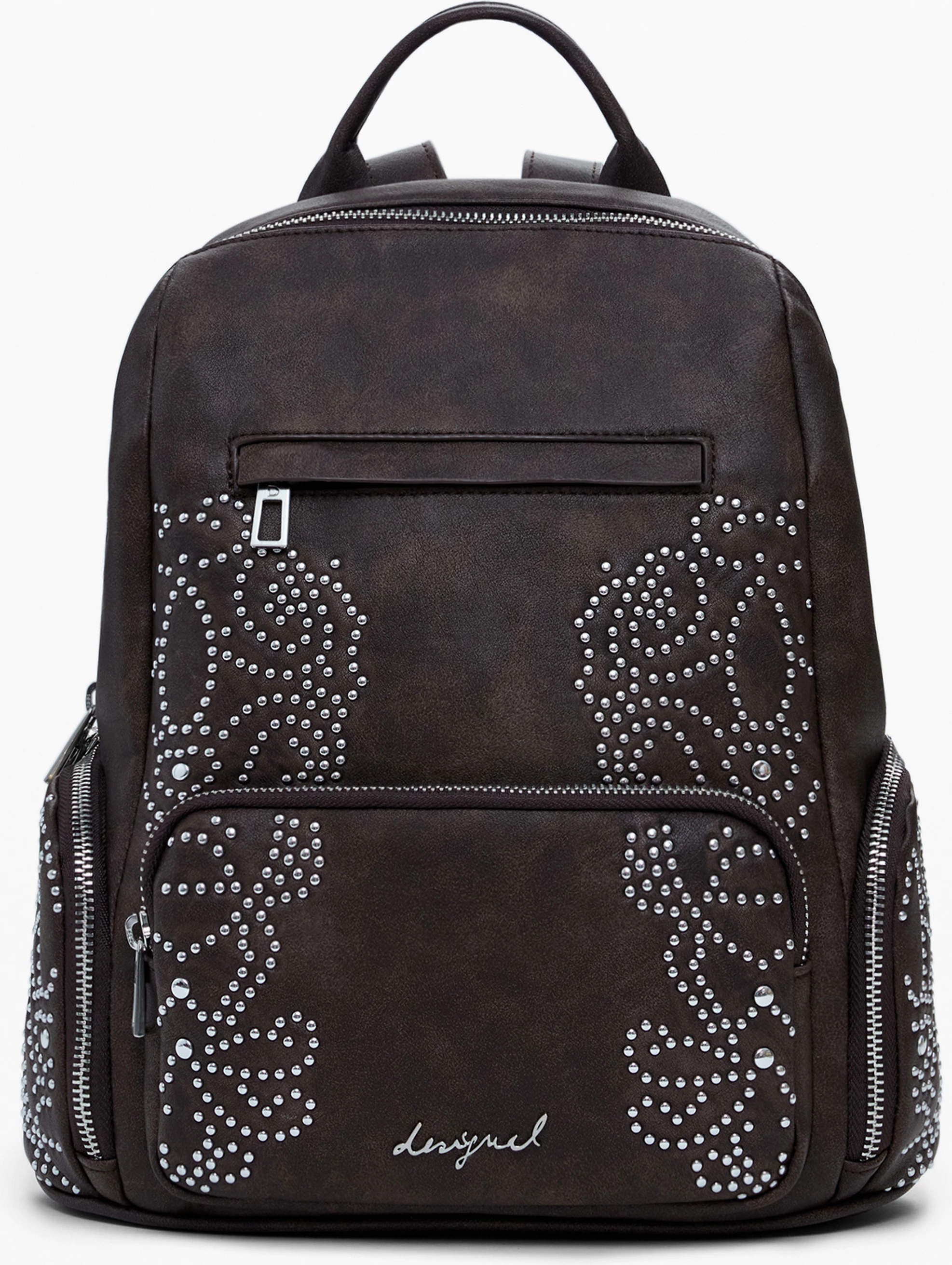 Çantë shpine për femra DESIGUAL Poker Face Chester Mini, kafe