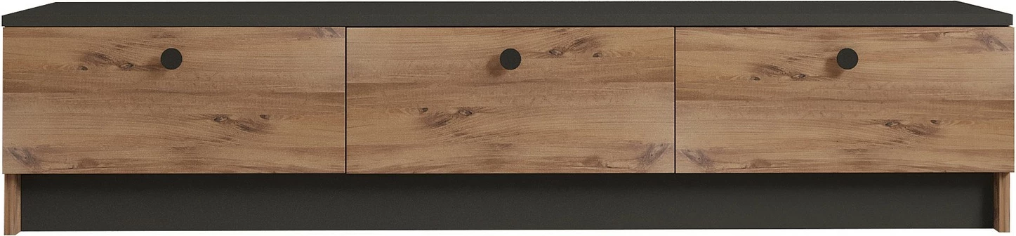 Komodë TV Hanah Home, Pega, ngjyrë e zezë dhe safir, 160x35x35cm