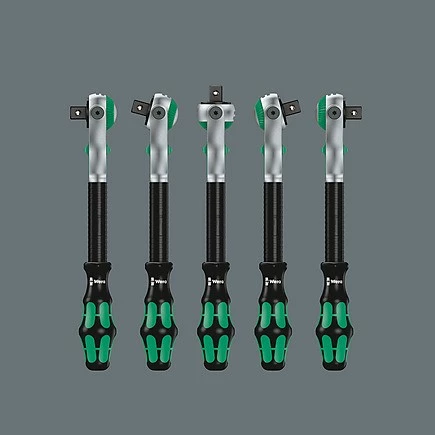 Set veglash biçiklete Wera Bicycle Set 7, 27 pjesë, 3/8", e zezë/e gjelbër/gri