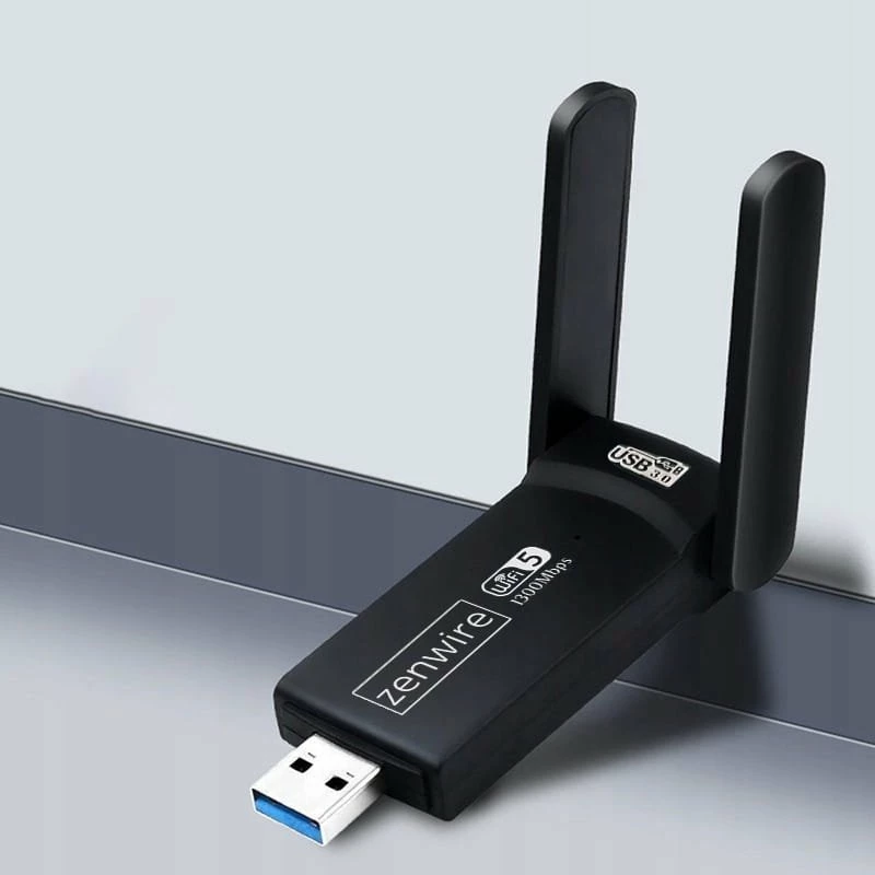 Adapter WiFi USB 3.0 Zenwire WD-4605AC 1300Mbps Dual Band 2.4/5GHz, i zi