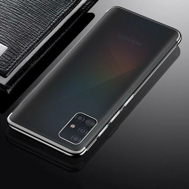 Mbështjellës Hurtel Clear Color 0.3mm për Samsung Galaxy A72, TPU, i tejdukshëm/zi