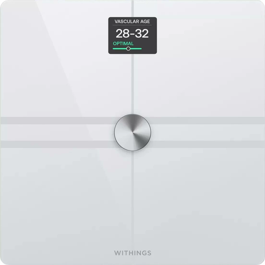 Peshore e mençur banjoje Withings Body Comp WBS12, ekran LCD 2.8\" (7.11 cm), Wi‑Fi, e bardhë, 1 copë