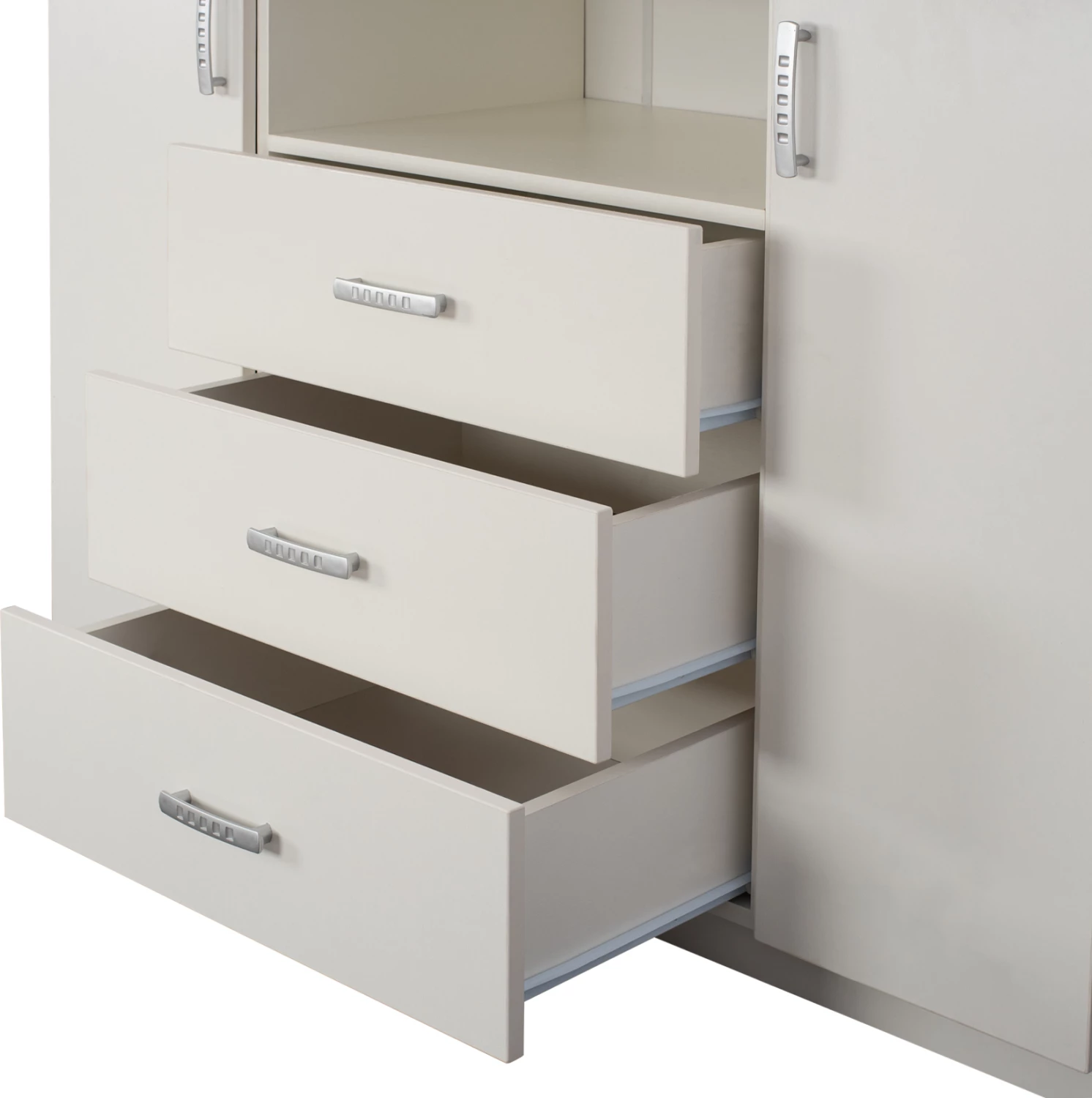 Bufe me 2 dollapë dhe 3 sirtarë, i bardhë, FH2430.03, 120x45x85 cm