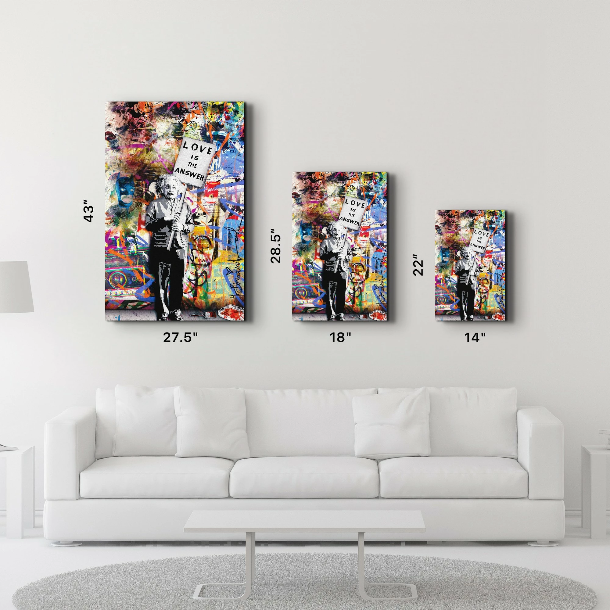 Pikturë dekorative prej xhami të temperuar, shumëngjyrëshe, Wallity VFT-3028, 46x72cm
