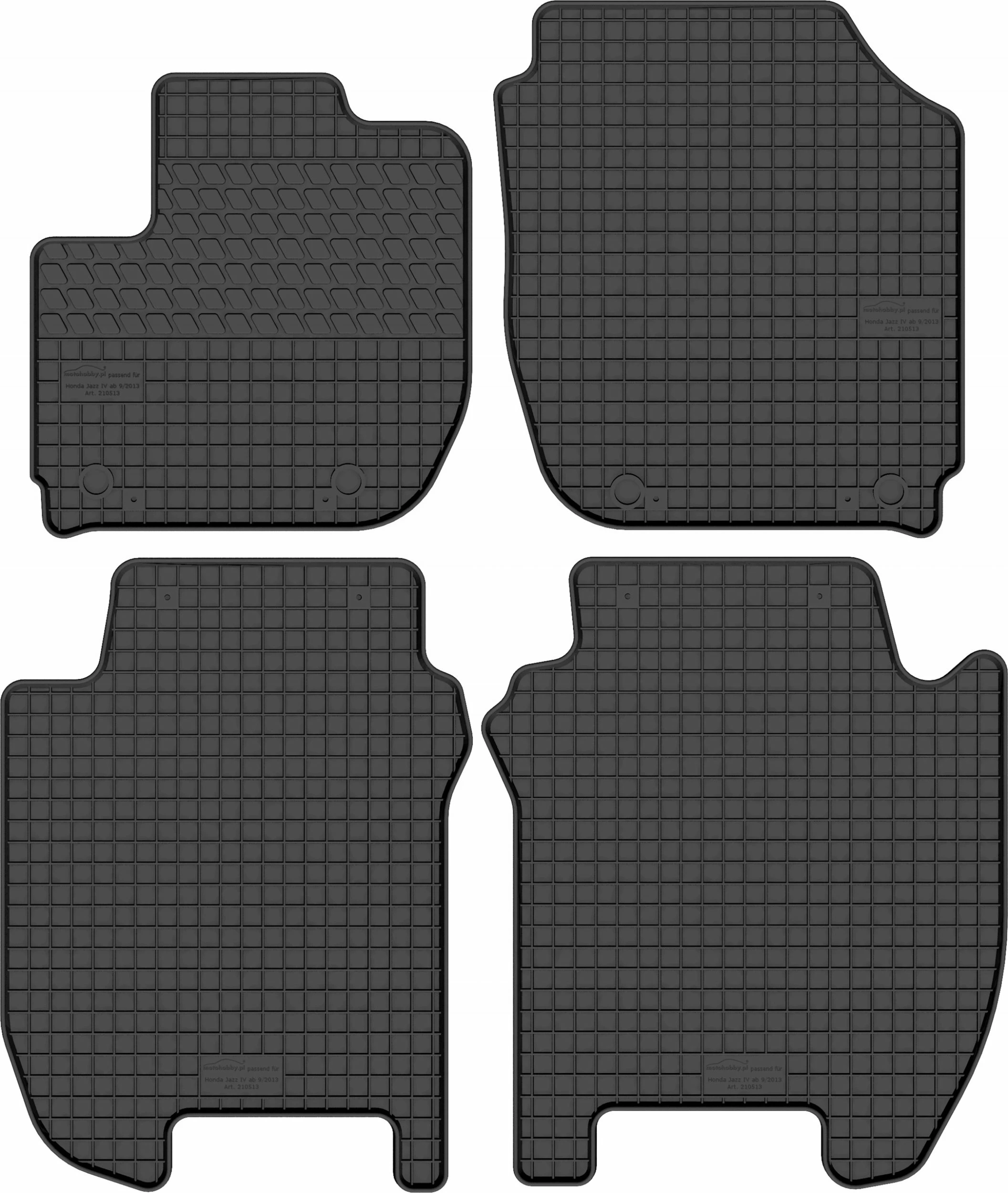 Set tapetash gome NoName Honda Jazz IV (2013-2020), 4 copë, e zezë