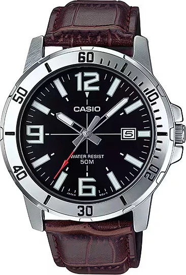 Orë dore Casio MTP-VD01L-1BV, e argjendtë/kaftë