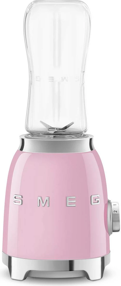 Blender personal Smeg PBF01PKEU 300 W, 2x600 ml shishe, rozë (set 2 copë)