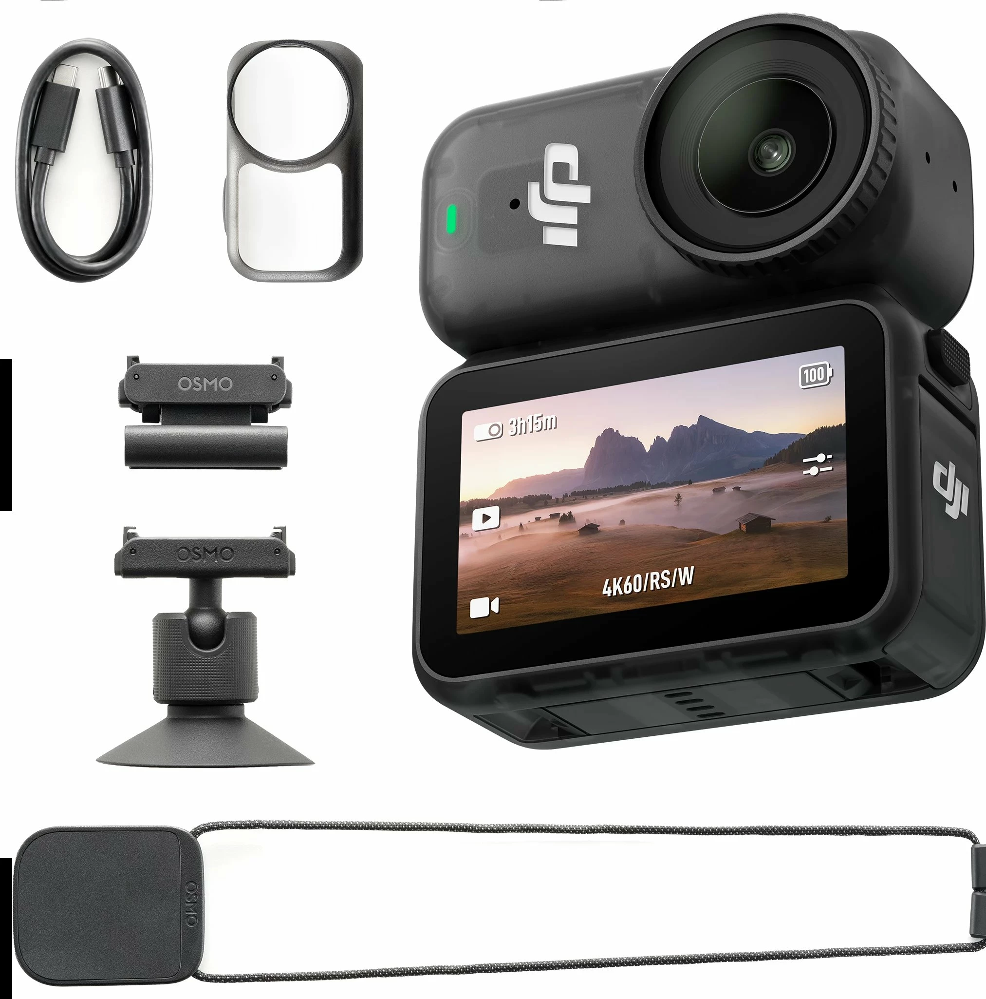 Kamerë aksioni DJI Osmo Nano Standard Combo 64 GB 4K/120fps, e zezë