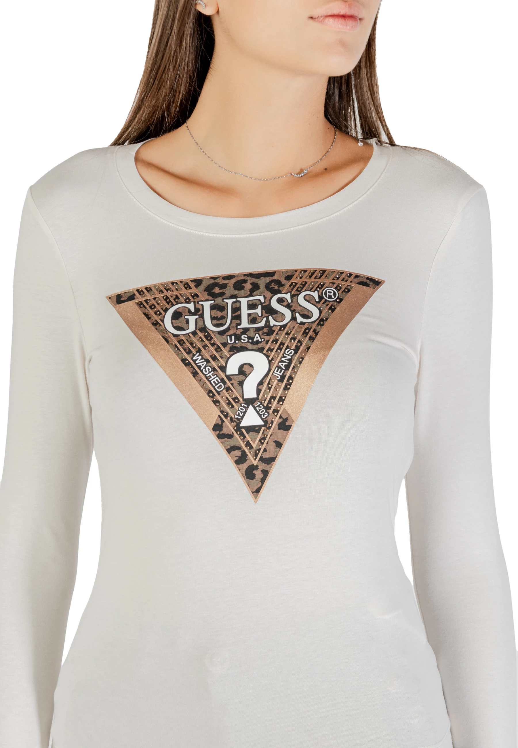 Maicë me mëngë të gjata për femra Guess W5BI75 J1314, krem [Madhësia: XS]