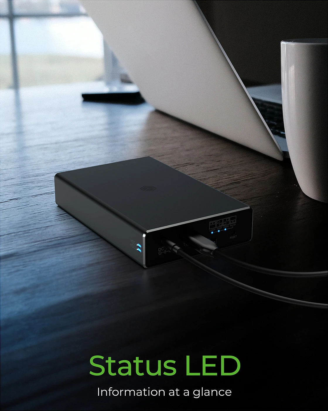 Kasë ekstern RAID ICY BOX IB-RD2253-C31 për 2x 2.5" HDD/SSD, USB-C 10Gbps, e zezë