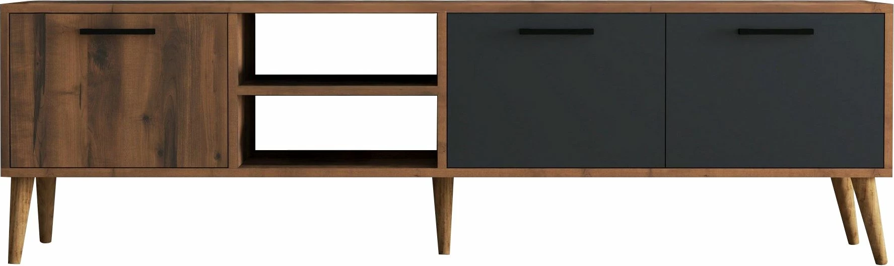 Komodë për TV, ngjyrë arre dhe antracit, Exxen - 1581