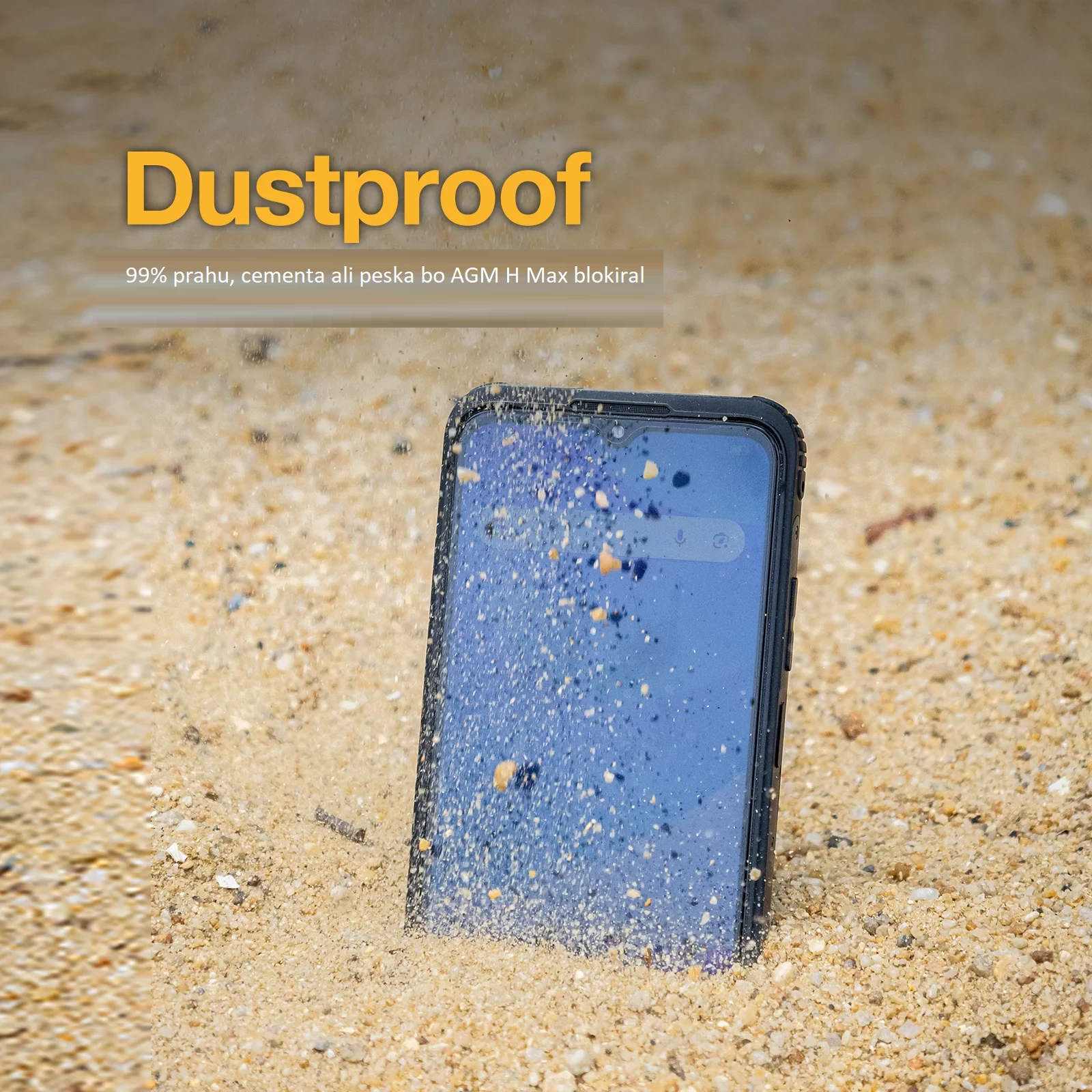 Celular AGM H Max 4GB/128GB, bateri 10,000 mAh, Android 14, ekran 6.56\" 90Hz, i zi