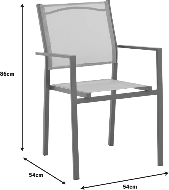 Tavolinë me karrige Watson-Confidence set prej 3 copash metal ngjyrë qymyr 70x70x70cm