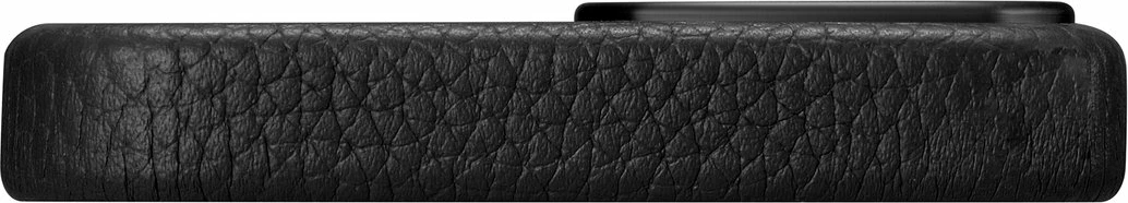 Mbështjellës iCarer Litchi Premium lëkurë për iPhone 14 Plus me MagSafe, i zi