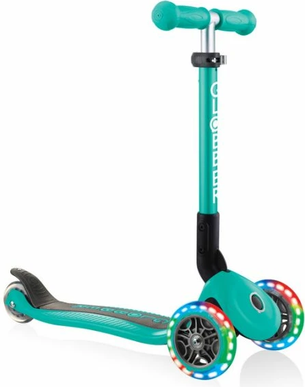 Rollera për fëmijë Globber, me drita LED, ngjyrë jeshile
