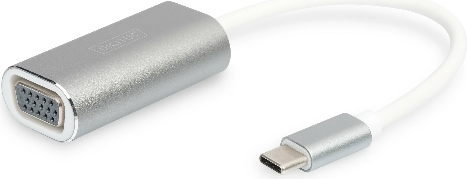 Adapter USB-C në VGA Digitus 20cm, i bardhë
