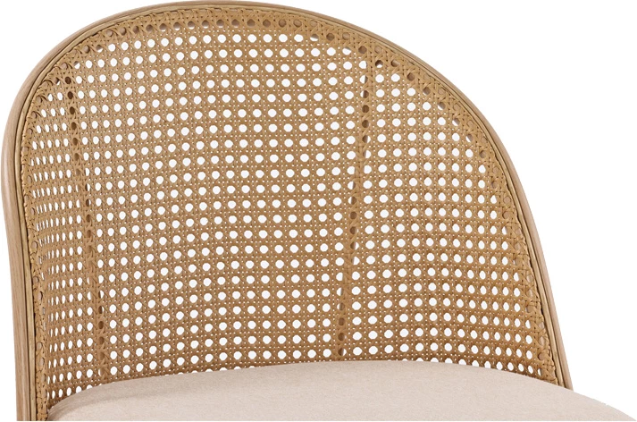 Karrige për bar Kace pe rattan natyrale-material natyral-metal natyral 43x55x102cm